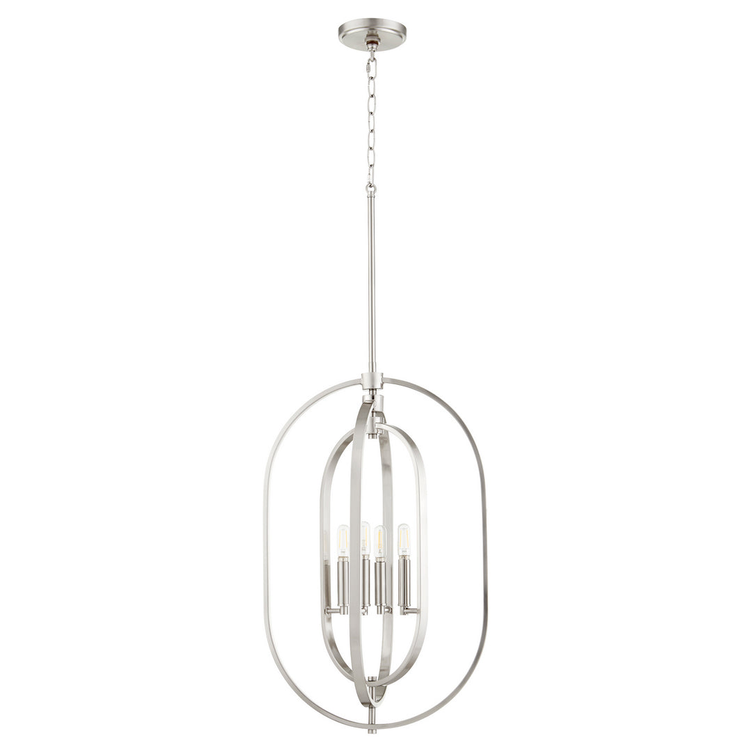 Quorum Oval Pendants 8610-4-65 Pendant Light - Satin Nickel