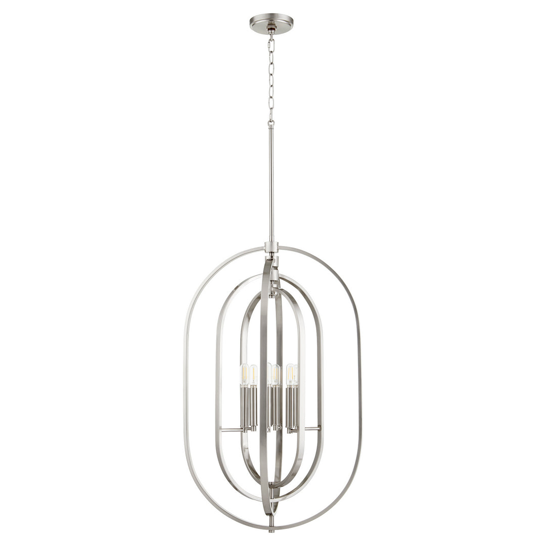 Quorum Oval Pendants 8610-6-65 Pendant Light - Satin Nickel