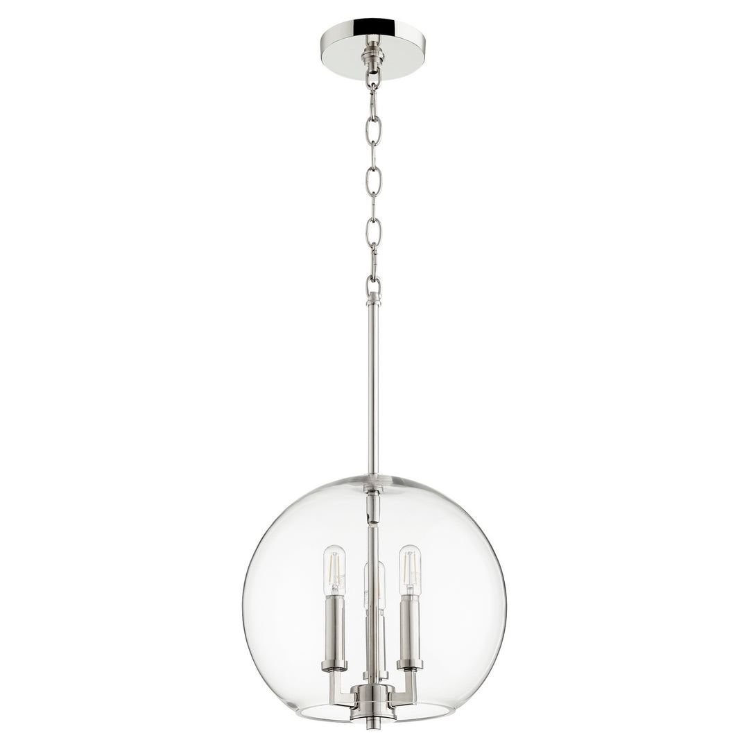 Quorum 873 Globe Pendants 873-3-62 Pendant Light - Polished Nickel