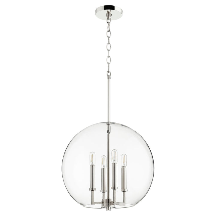 Quorum 873 Globe Pendants 873-4-62 Pendant Light - Polished Nickel