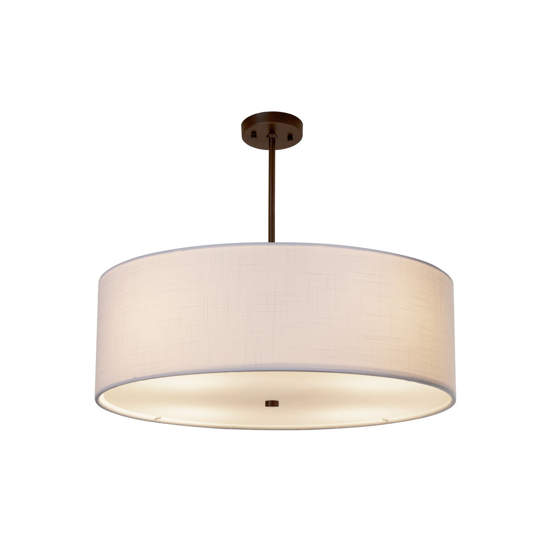 Justice Designs Classic FAB-9592-WHTE-DBRZ Chandelier Light - Dark Bronze