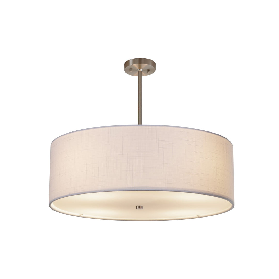 Justice Designs Classic FAB-9592-WHTE-NCKL Chandelier Light - Brushed Nickel