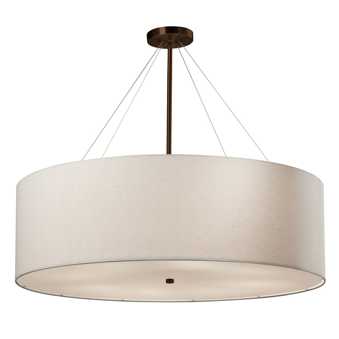 Justice Designs Classic FAB-9594-WHTE-DBRZ Chandelier Light - Dark Bronze