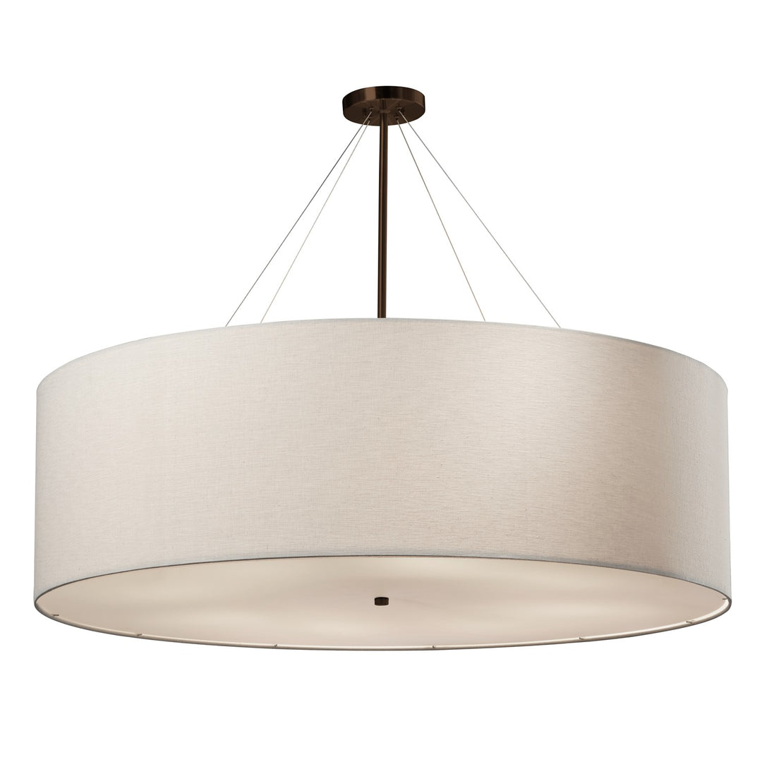 Justice Designs Classic FAB-9597-WHTE-DBRZ Chandelier Light - Dark Bronze