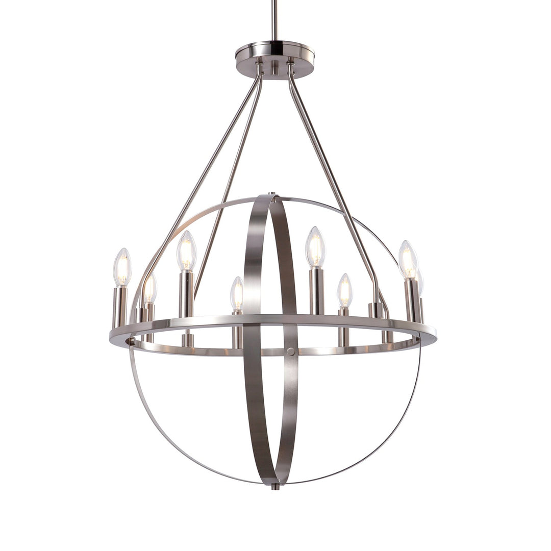 Justice Designs Orbit NSH-4282-NCKL Chandelier Light - Brushed Nickel
