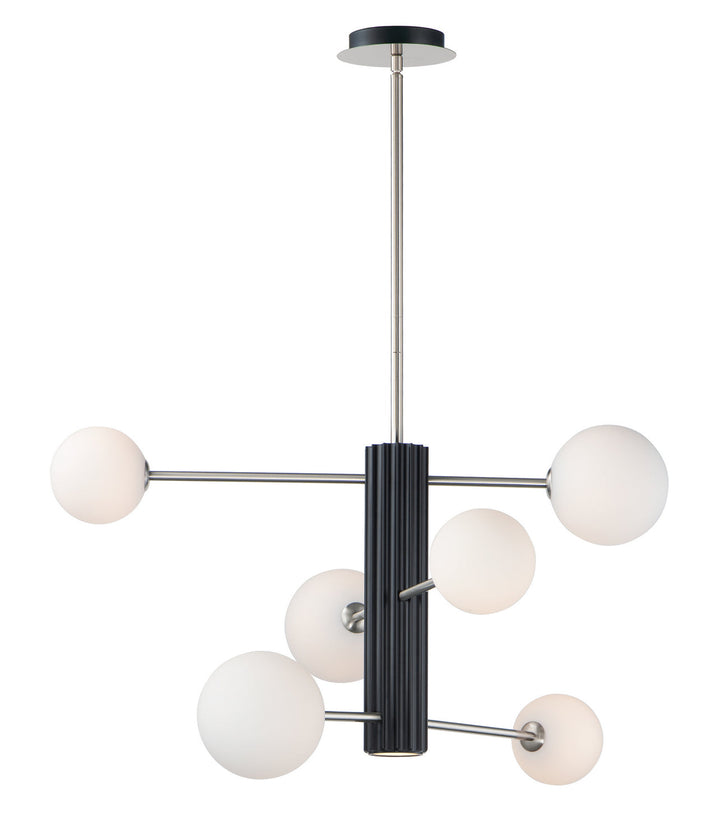 ET2 by Maxim Cog E24064-92BKSN Chandelier Light - Black / Satin Nickel