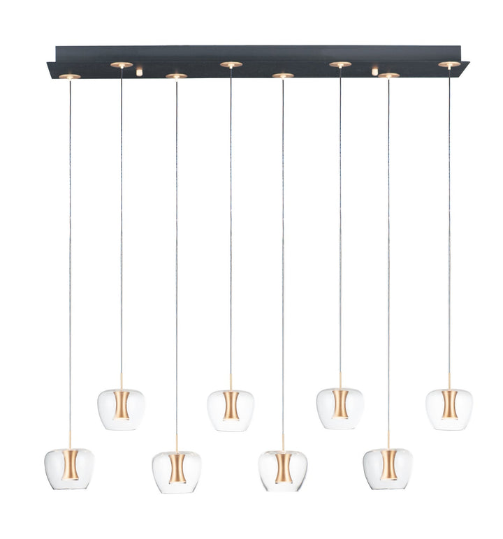 ET2 by Maxim Newton E24165-18BKGLD Pendant Light - Black / Gold