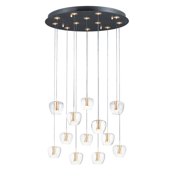 ET2 by Maxim Newton E24167-18BKGLD Chandelier Light - Black / Gold