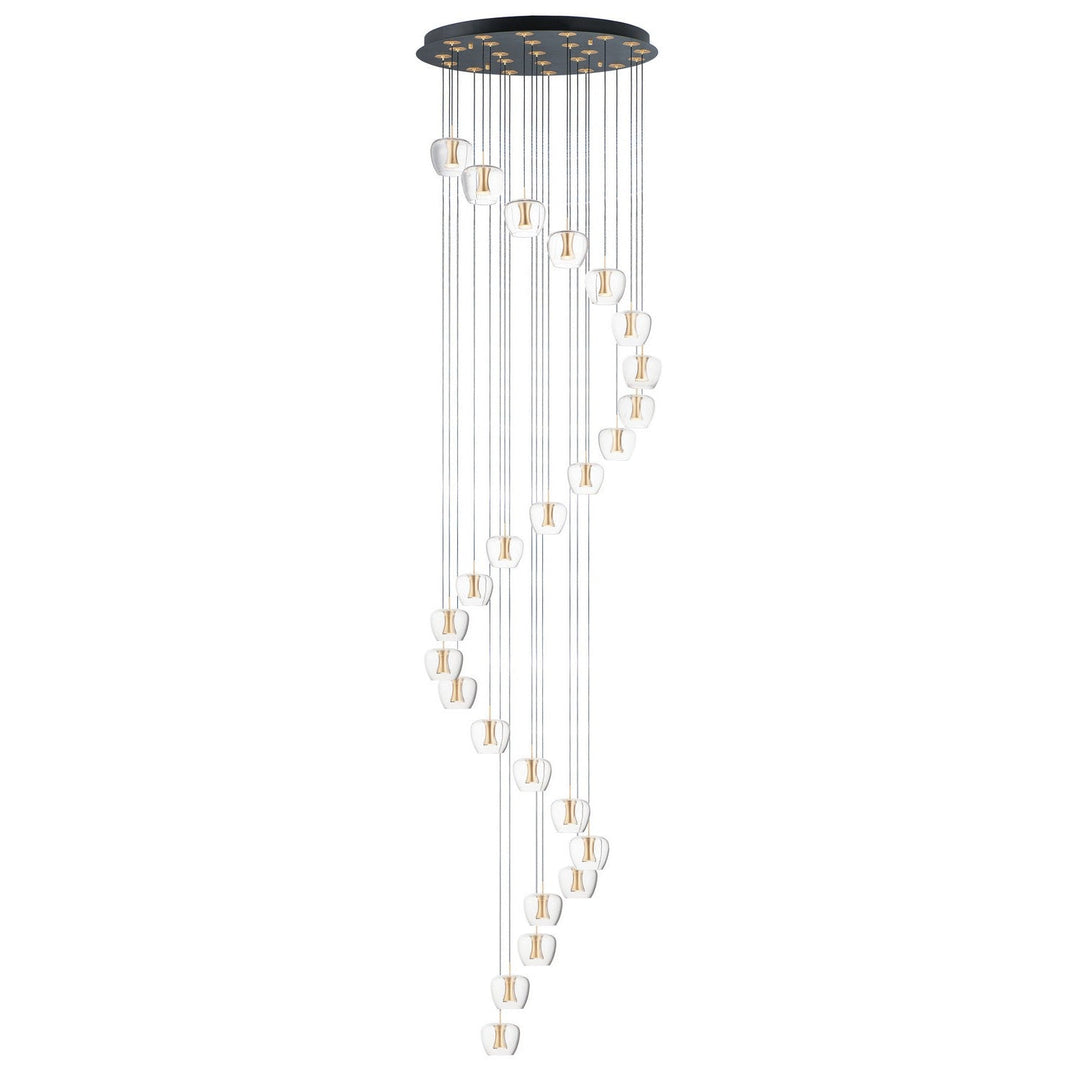 ET2 by Maxim Newton E24169-18BKGLD Chandelier Light - Black / Gold