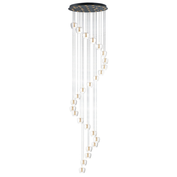 ET2 by Maxim Newton E24169-18BKGLD Chandelier Light - Black / Gold