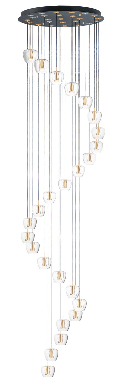 ET2 by Maxim Newton E24169-18BKGLD Chandelier Light - Black / Gold