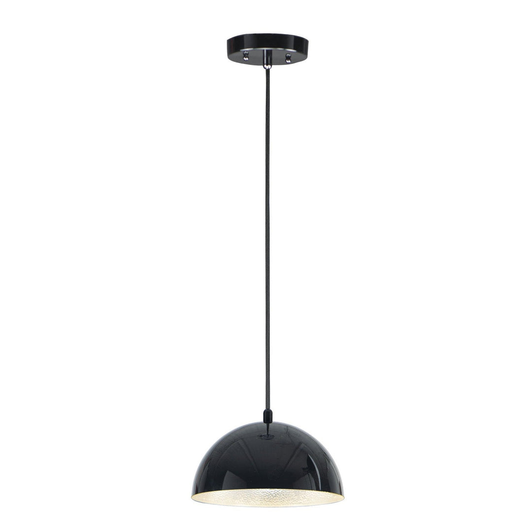 ET2 by Maxim Hemisphere E24900-GBAL Pendant Light - Gloss Black / Aluminum