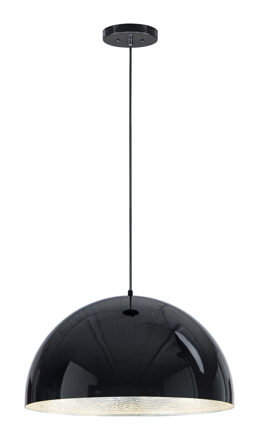 ET2 by Maxim Hemisphere E24904-GBAL Pendant Light - Gloss Black / Aluminum