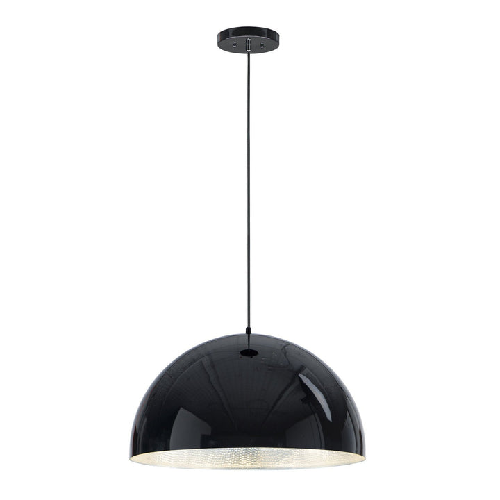 ET2 by Maxim Hemisphere E24904-GBAL Pendant Light - Gloss Black / Aluminum