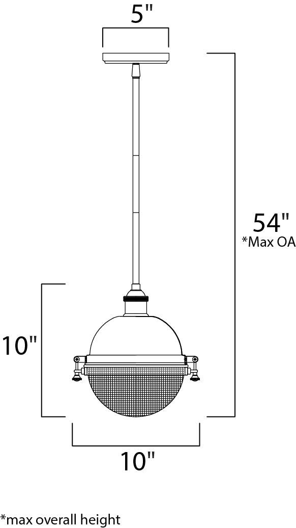 Maxim Lighting 10184OIAB  Portside Outdoor Oil Rubbed Bronze / Antique Brass