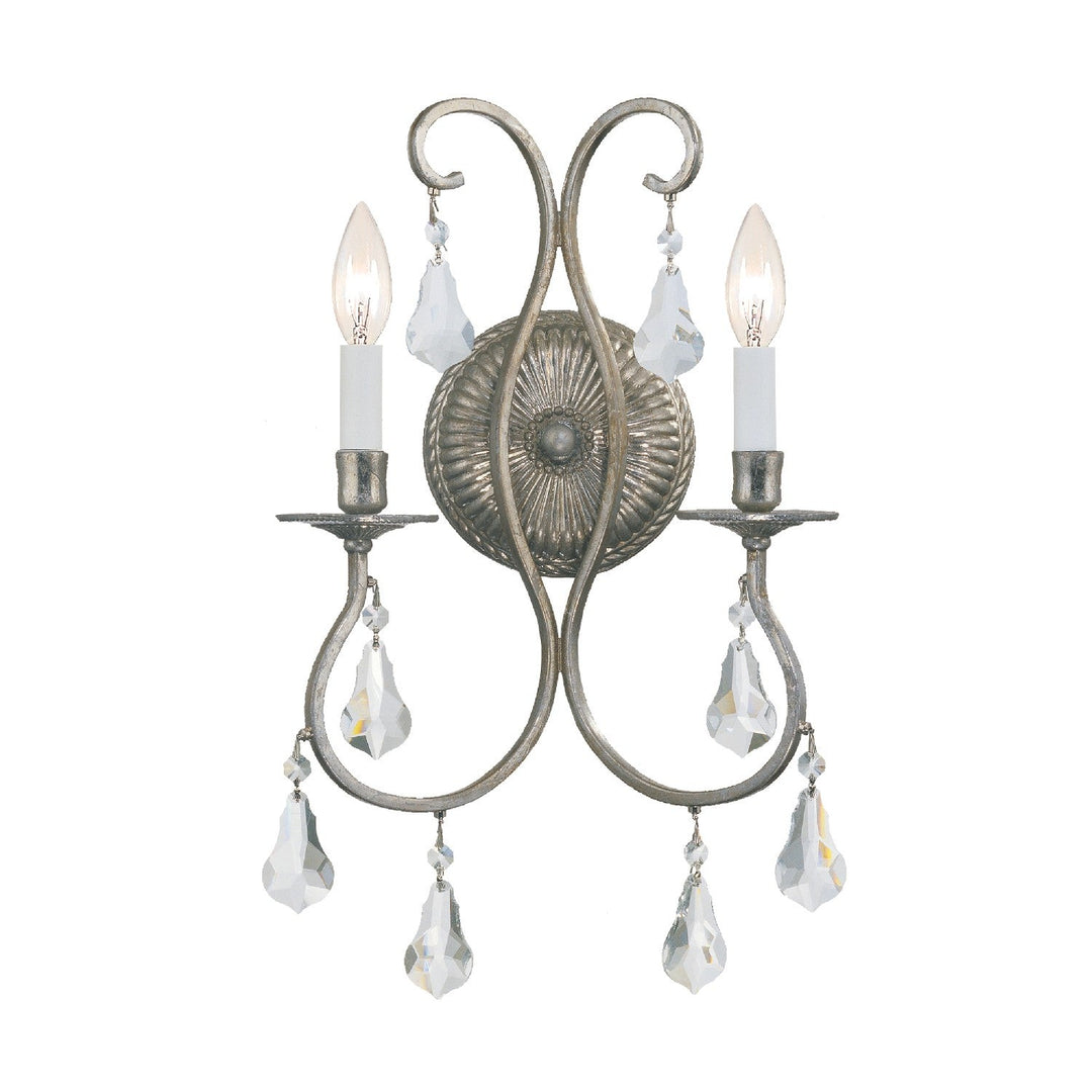 Crystorama Ashton 5012-OS-CL-S Wall Light - Olde Silver