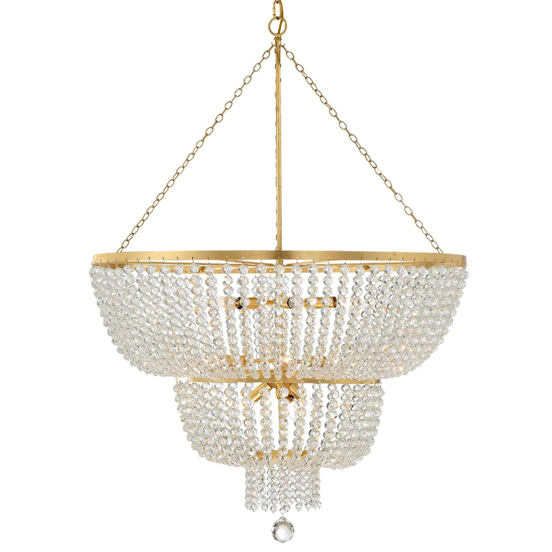 Crystorama Rylee 612-GA Chandelier Light - Antique Gold