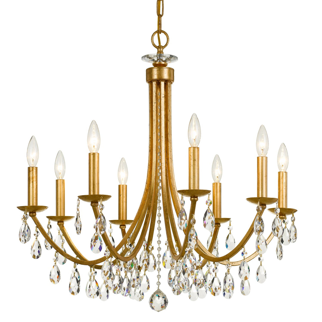Crystorama Bridgehampton 8828-GA-CL-MWP Chandelier Light - Antique Gold