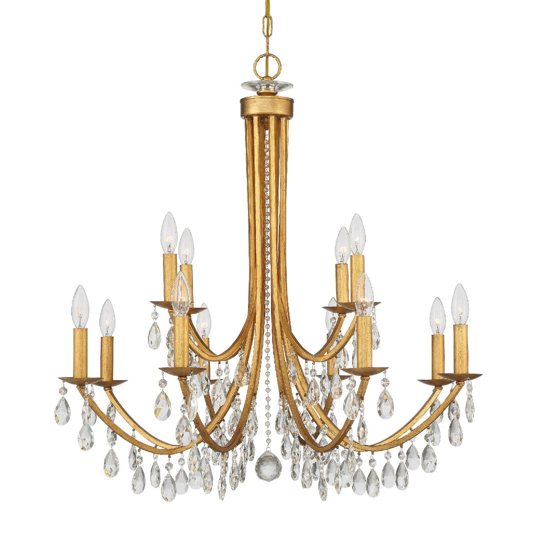 Crystorama Bridgehampton 8829-GA-CL-S Chandelier Light - Antique Gold