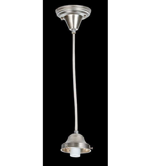 Meyda Tiffany Lighting 101900 Covered One Light Pendant Hardware Utility Light Pewter, Nickel, Silver