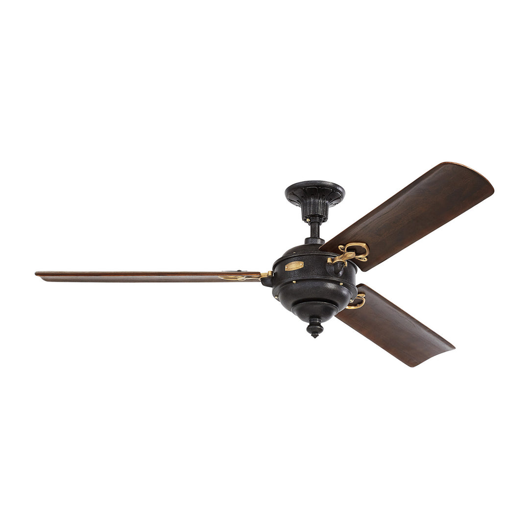 Visual Comfort Fan Arezzo 60 3AOR60ATIHAB Ceiling Fan - Antique Iron, Dark Walnut/Dark Walnut/