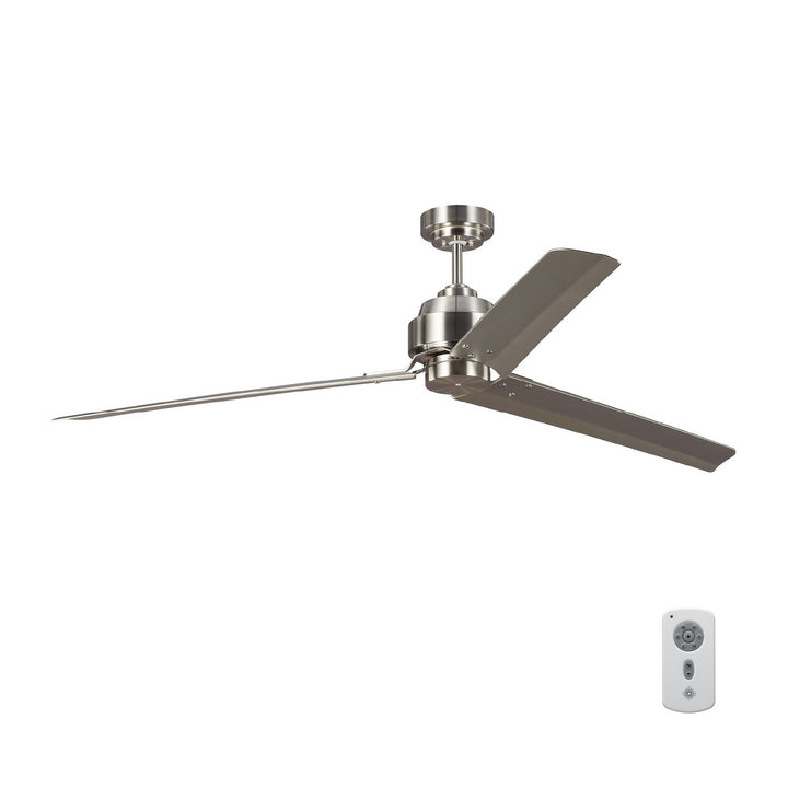 Visual Comfort Fan Arcade 68 3ARR68BS Ceiling Fan - Brushed Steel, Silver/Silver/