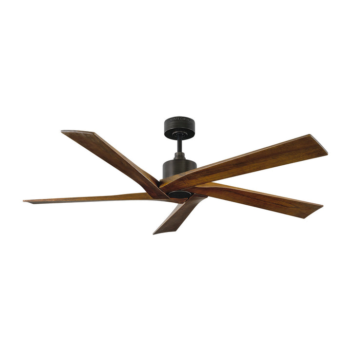 Visual Comfort Fan Aspen 56 5ASPR56AGP Ceiling Fan - Aged Pewter, Dark Walnut/Dark Walnut/