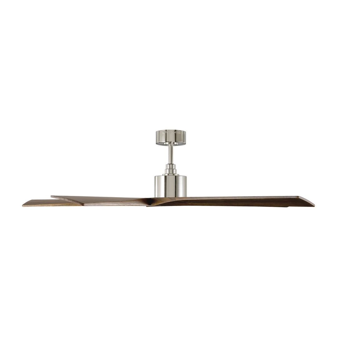 Visual Comfort Fan Aspen 56 5ASPR56PN Ceiling Fan - Polished Nickel, Dark Walnut/Dark Walnut/