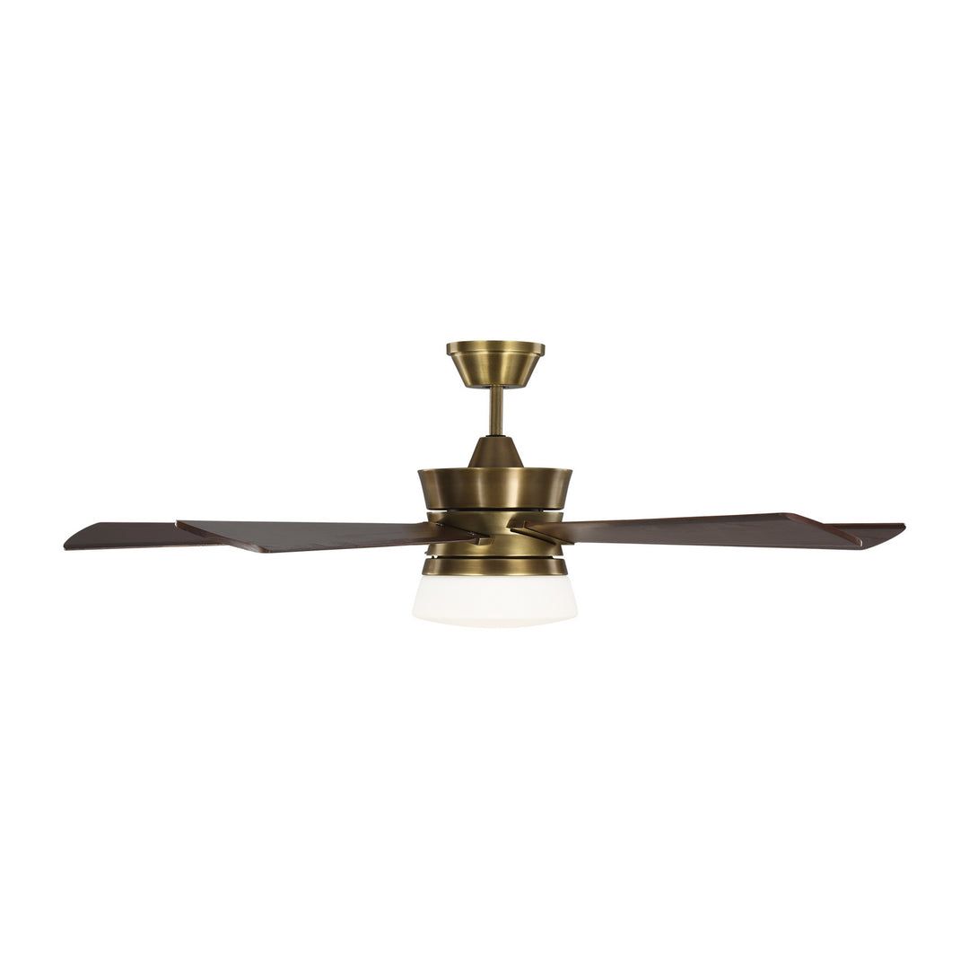 Visual Comfort Fan Atlantic 56 5ATR56HABD Ceiling Fan - Hand Rubbed Antique Brass, Dark Walnut/Dark Walnut/