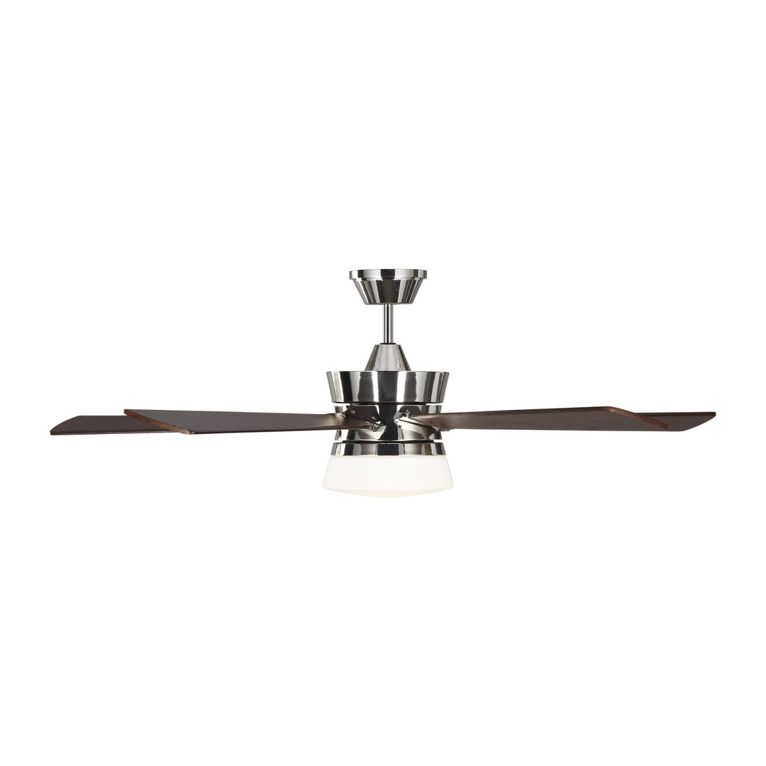 Visual Comfort Fan Atlantic 56 5ATR56PND Ceiling Fan - Polished Nickel, Dark Walnut/Dark Walnut/