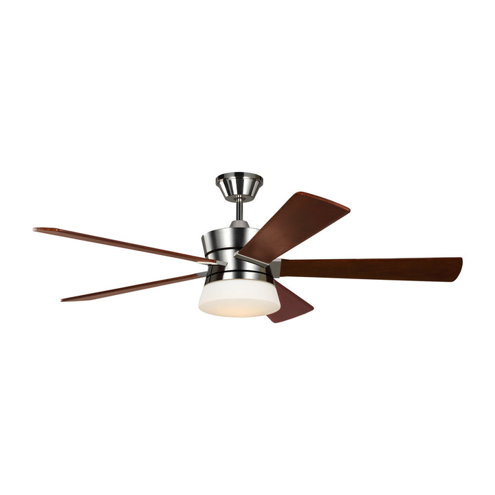 Visual Comfort Fan Atlantic 56 5ATR56PND Ceiling Fan - Polished Nickel, Dark Walnut/Dark Walnut/