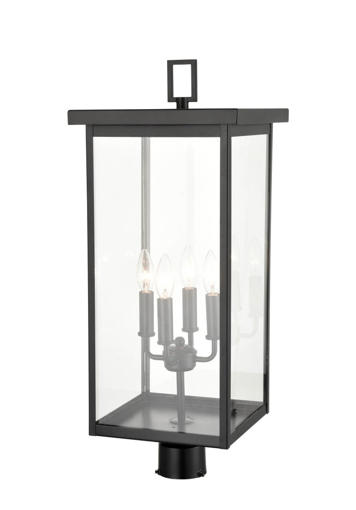 Millennium Lighting 2604-PBK Barkeley Four Light Outdoor Post Lantern Outdoor Black