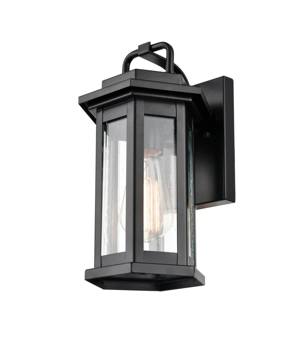 Millennium Lighting 2681-PBK Ellis One Light Outdoor Wall Bracket Outdoor Black