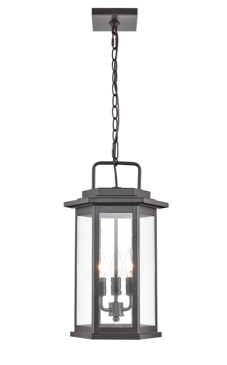 Millennium Lighting 2687-PBZ Ellis Three Light Outdoor Hanging Lantern Outdoor Bronze / Dark