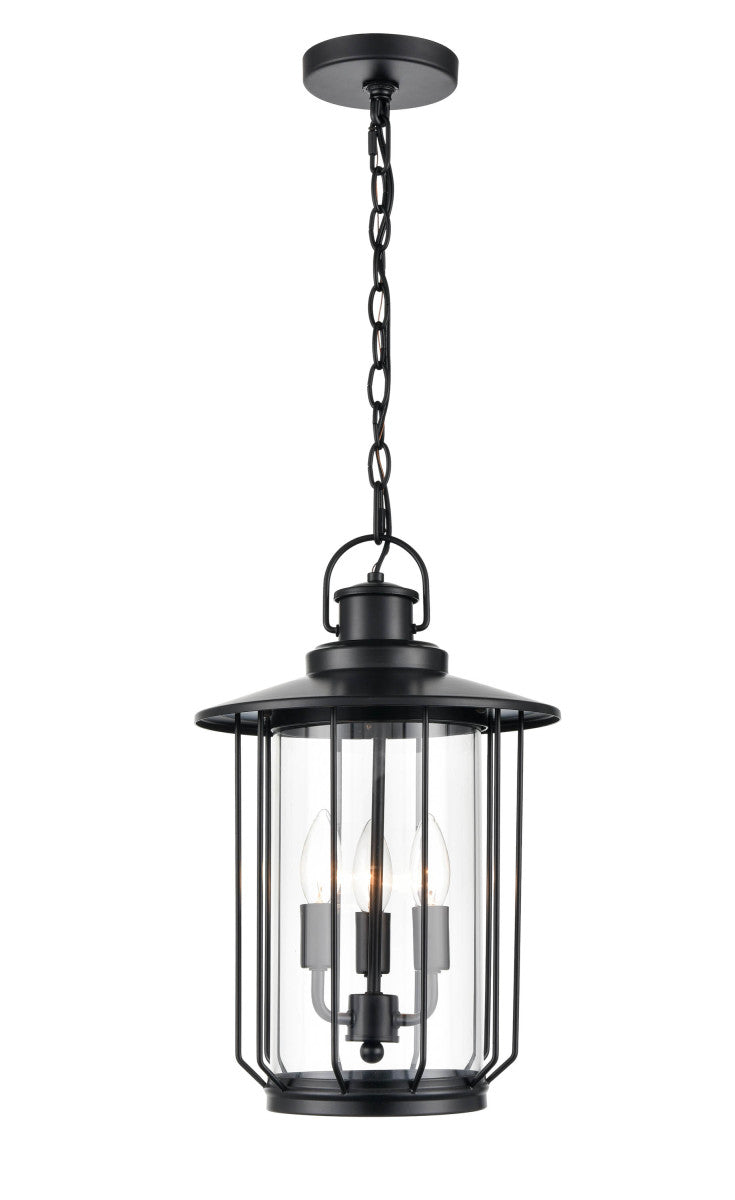 Millennium Lighting 2697-PBK Belvoir Three Light Outdoor Hanging Lantern Outdoor Black