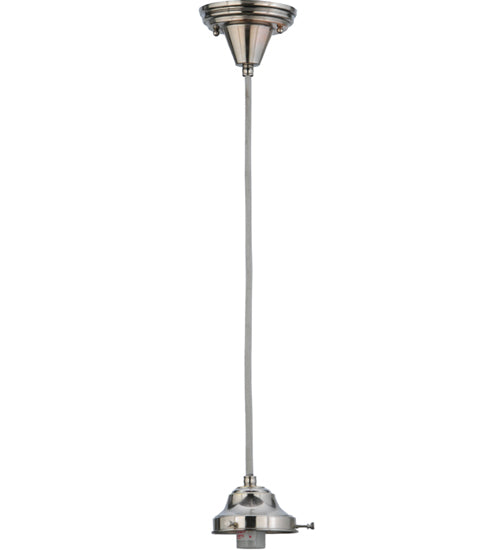 Meyda Tiffany Lighting 101910 Lamp Bases And Fixture Hardware One Light Pendant Hardware Utility Light Polished Nickel