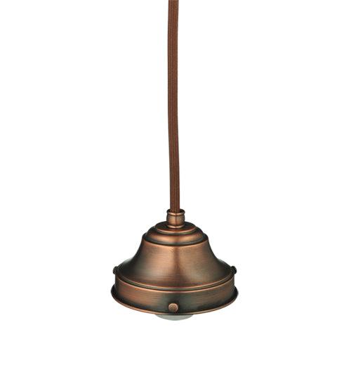 Meyda Tiffany Lighting 101911 Covered One Light Pendant Hardware Utility Light Bronze / Dark