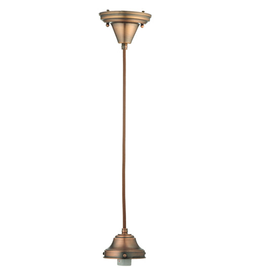 Meyda Tiffany Lighting 101911 Covered One Light Pendant Hardware Utility Light Bronze / Dark