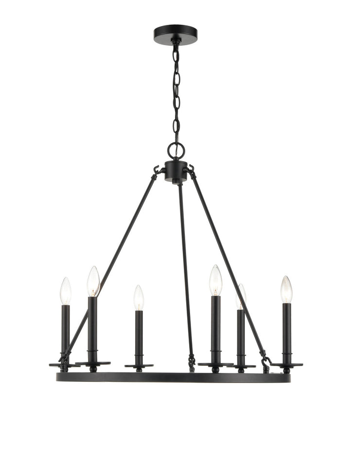 Millennium Florence 6706-MB Chandelier Light - Matte Black