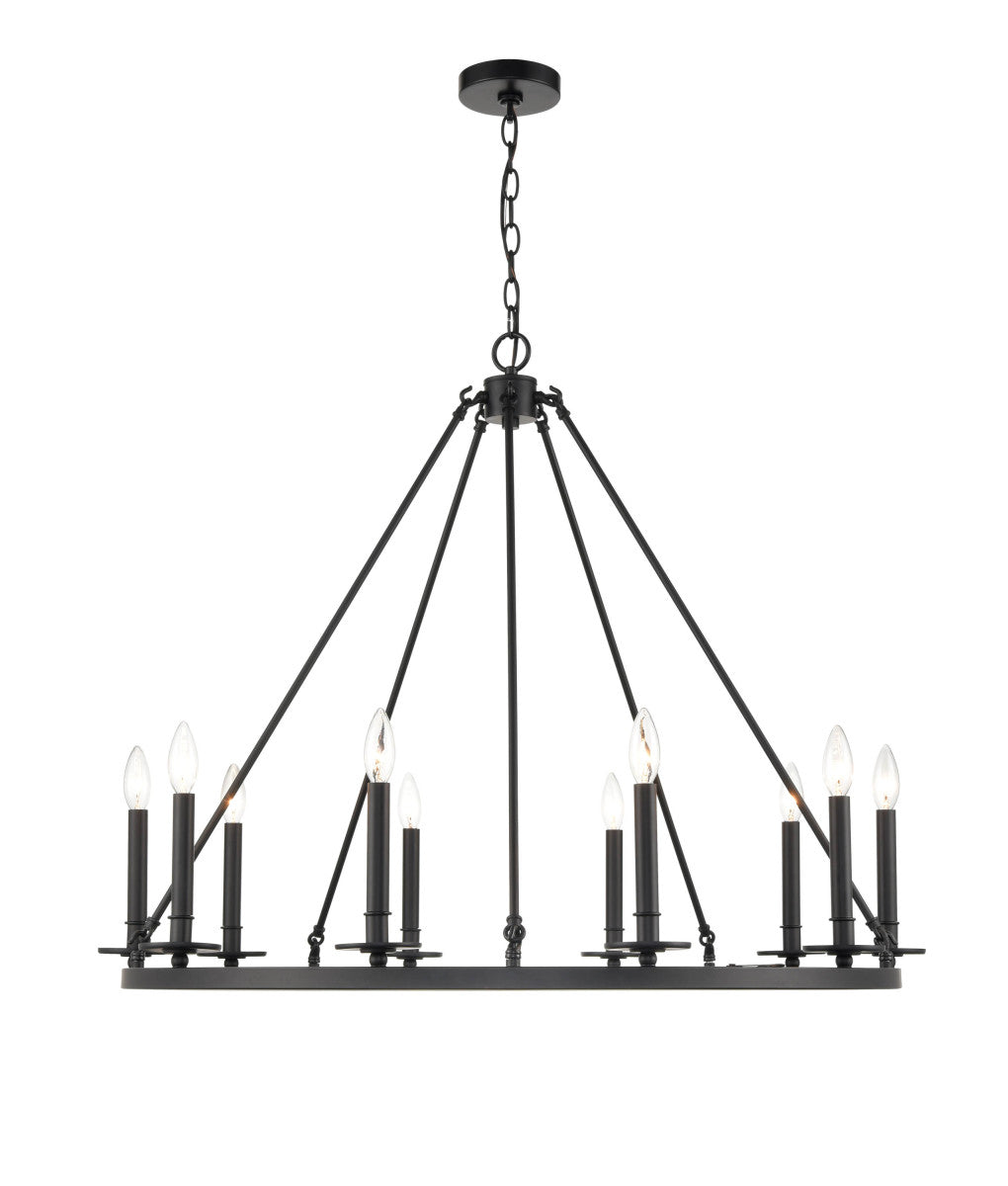 Millennium Florence 6710-MB Chandelier Light - Matte Black