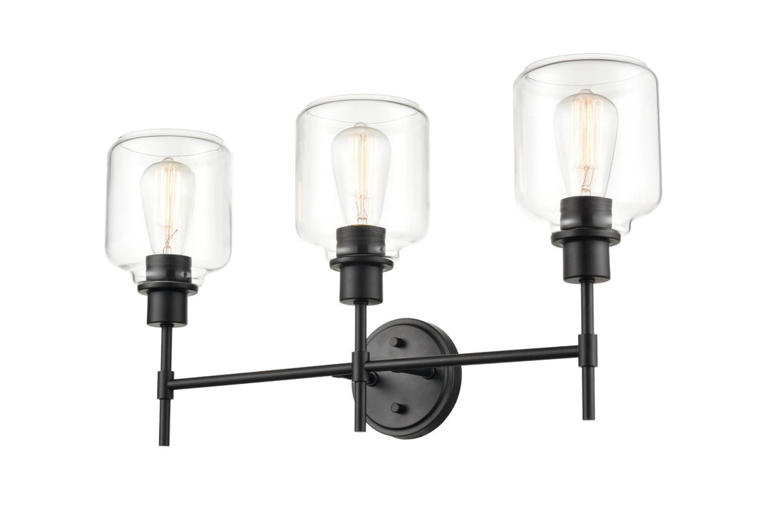 Millennium Asheville 6943-MB Bath Vanity Light 25 in. wide - Matte Black