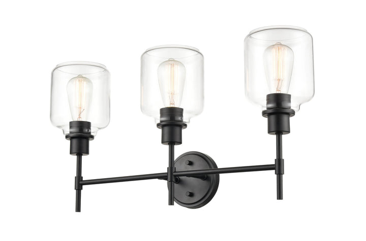 Millennium Asheville 6943-MB Bath Vanity Light 25 in. wide - Matte Black