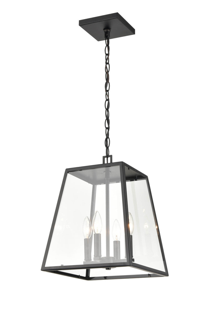 Millennium Lighting 8014-PBK Grant Four Light Outdoor Lantern Outdoor Black