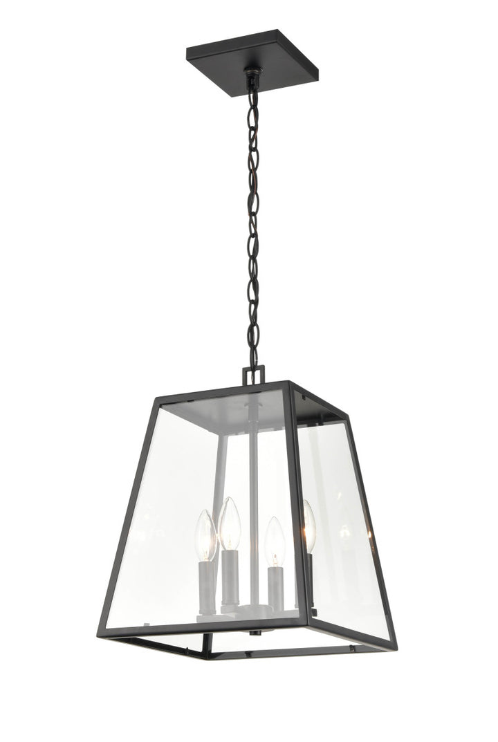 Millennium Lighting 8014-PBK Grant Four Light Outdoor Lantern Outdoor Black
