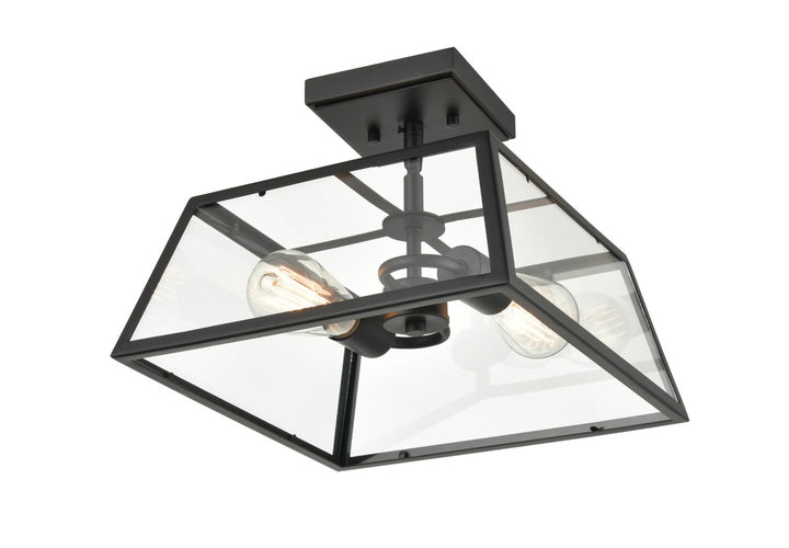 Millennium Lighting 8022-PBK Grant Two Light Outdoor Lantern Outdoor Black