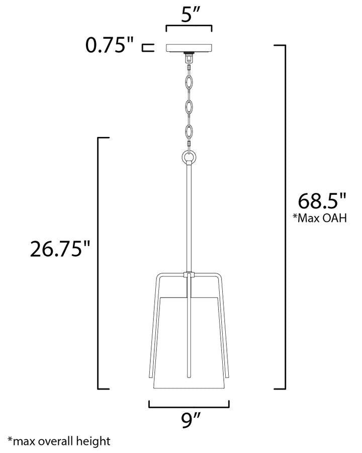 Maxim Pitchfork 10198BROI Pendant Light - Oil Rubbed Bronze