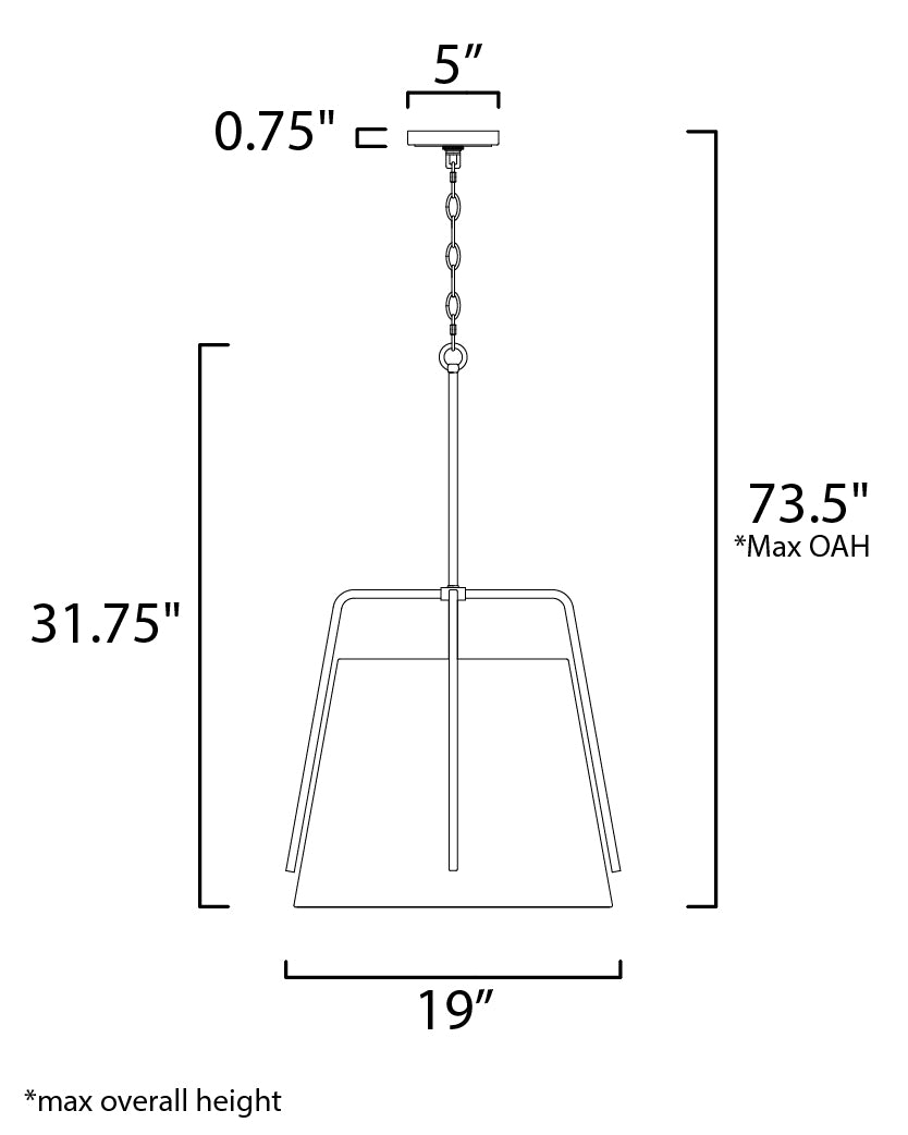 Maxim Pitchfork 10199BROI Pendant Light - Oil Rubbed Bronze