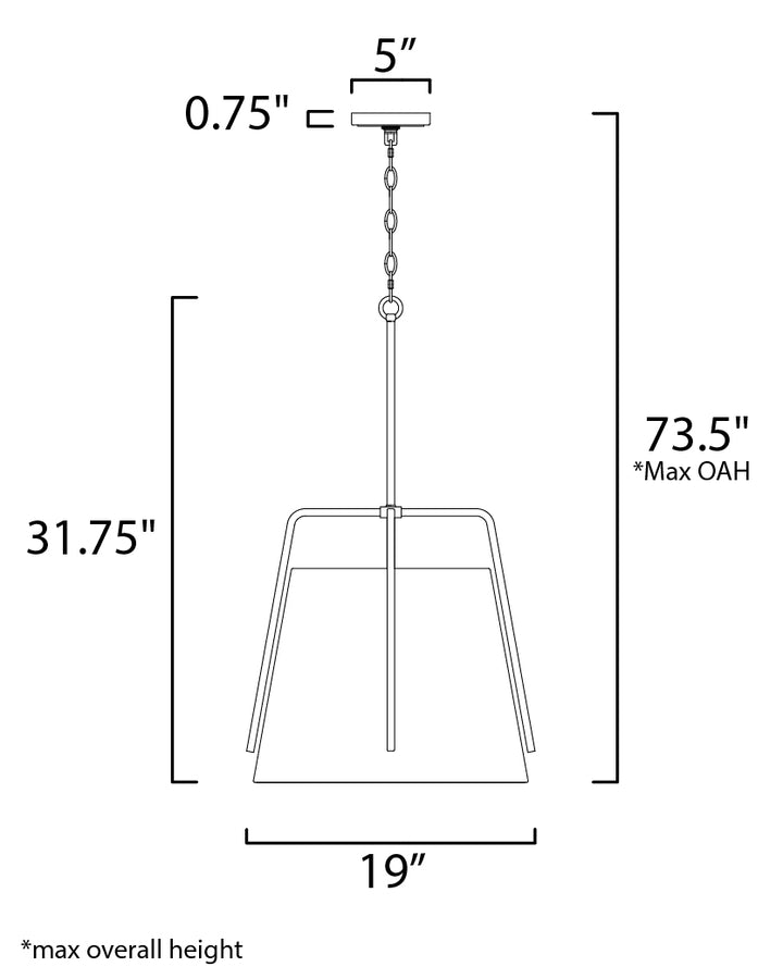Maxim Pitchfork 10199BROI Pendant Light - Oil Rubbed Bronze
