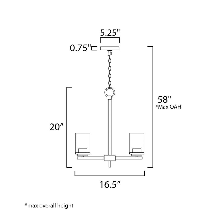 Maxim Corona 10203FTSN Chandelier Light - Satin Nickel