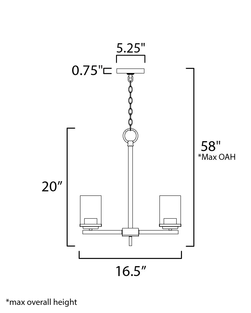 Maxim Corona 10203CLBK Chandelier Light - Black